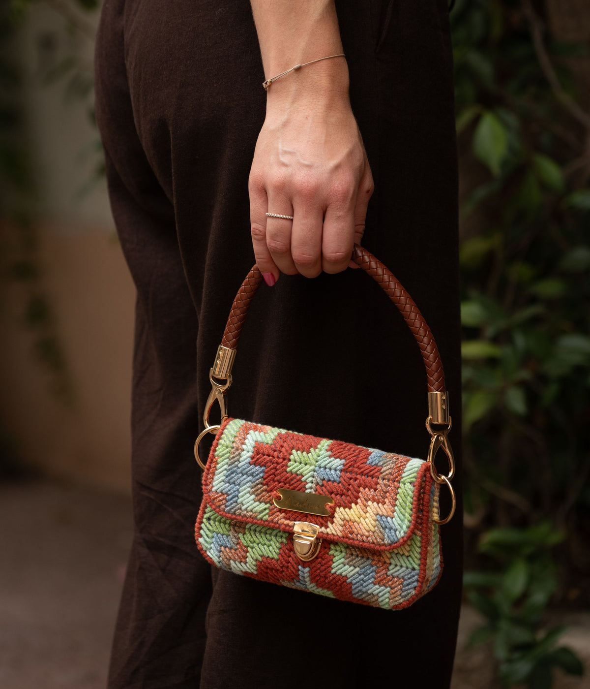 Sac en crochet rigide petit format