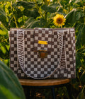 Sac cabas crochet damier