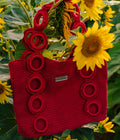 Sac cabas crochet rouge