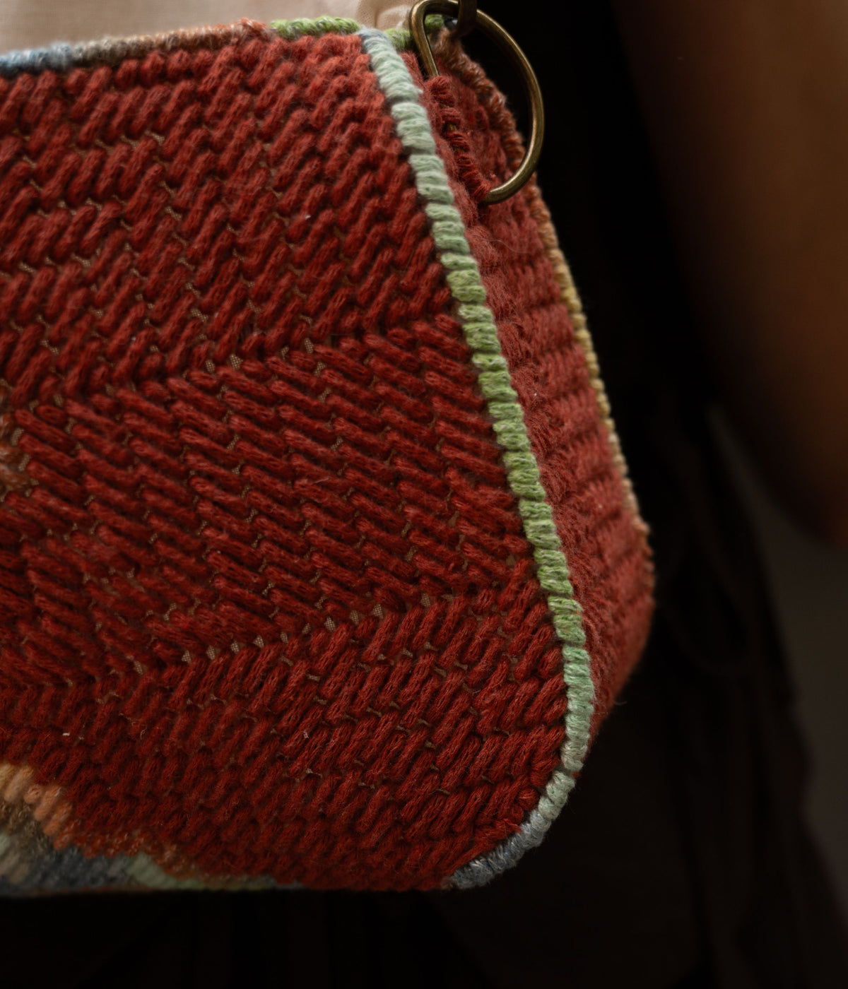 Sac pochette rouge corail