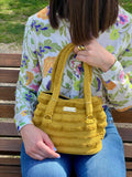 Sac à main jaune moutarde