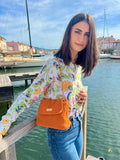 Sac à main orange perles